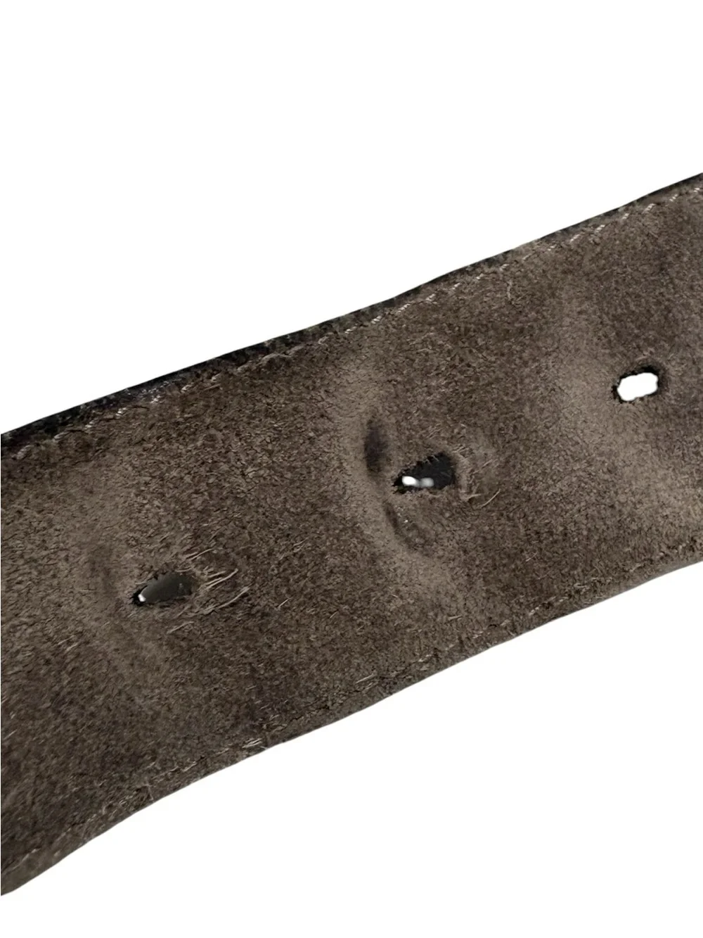 Salvatore Ferragamo - Men's Suede Gancini buckle Belt. Gray / Taupe. Size 42